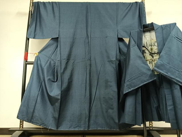 平和屋着物●男性 本場大島紬 アンサンブル 100亀甲 総詰め キングサイズ 正絹 逸品 未使用 AABJ4814fy