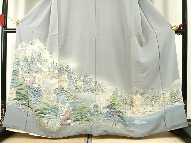 平和屋着物●豪華色留袖 友禅 作家物 松竹梅 暈し染め 正絹 逸品 AABJ4826fy