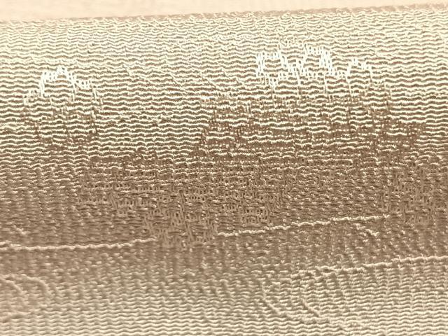 平和屋着物●上質な色無地 舞花地紋 灰桜色 正絹 逸品 AABJ4828fy