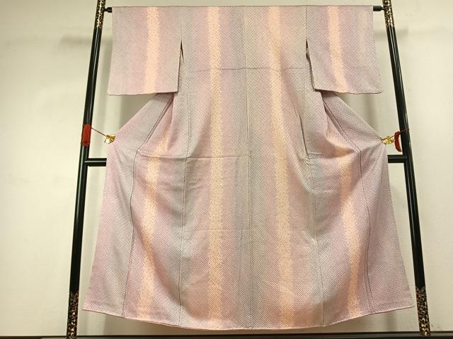 平和屋着物●上質な小紋 総絞り 間道 正絹 逸品 AABJ4838fy