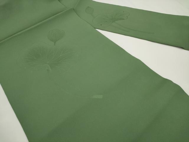 平和屋着物◎塩瀬 九寸名古屋帯 草花地紋 岩井茶色 正絹 逸品 AABJ4859pf