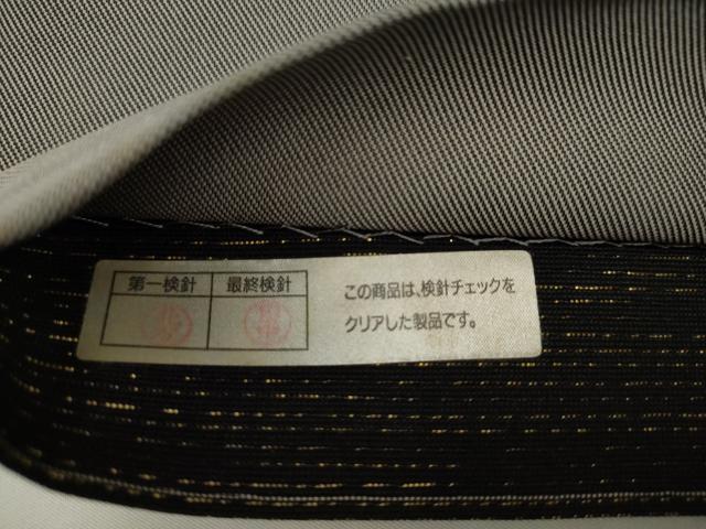 平和屋着物◎両面全通柄袋帯 横段文 金通し地 正絹 逸品 AABJ4860pf