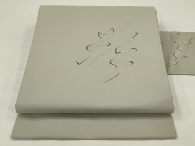 平和屋着物◎九寸名古屋帯 紫野つづれ 文字文 静 正絹 逸品 AABJ4912pf