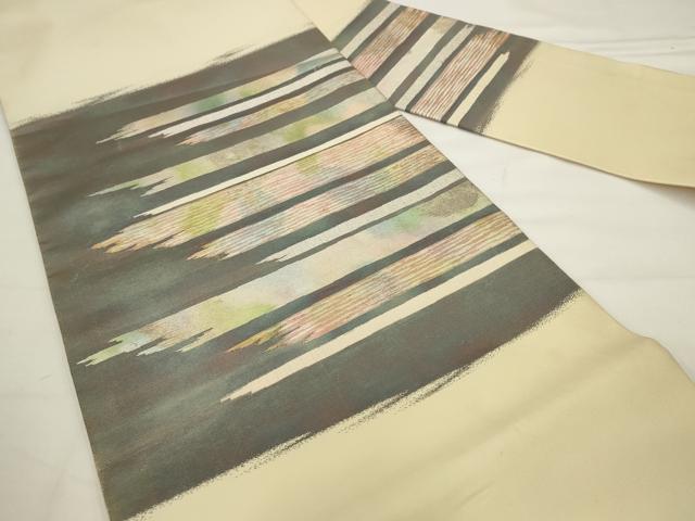 平和屋着物◎九寸名古屋帯 横段文 金銀糸 正絹 逸品 AABJ4916pf