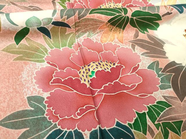 平和屋着物●訪問着 友禅 枝花文 小田急百貨店扱い 正絹 逸品 AABJ4936ck