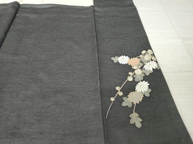平和屋着物●訪問着 駒刺繍 草花文 金彩 正絹 逸品 AABJ4961ck