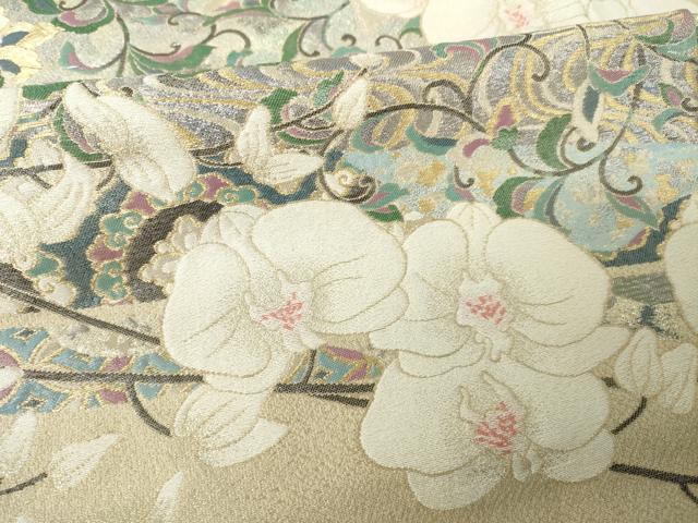 平和屋着物●豪華色留袖 寿光織 蘭舞更紗唐文 金銀糸 正絹 逸品 AABJ4968ck