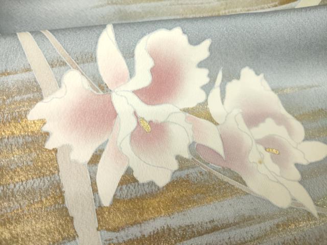 平和屋着物●訪問着 刺繍 枝花文 金彩 正絹 逸品 未使用 AABJ4970ck