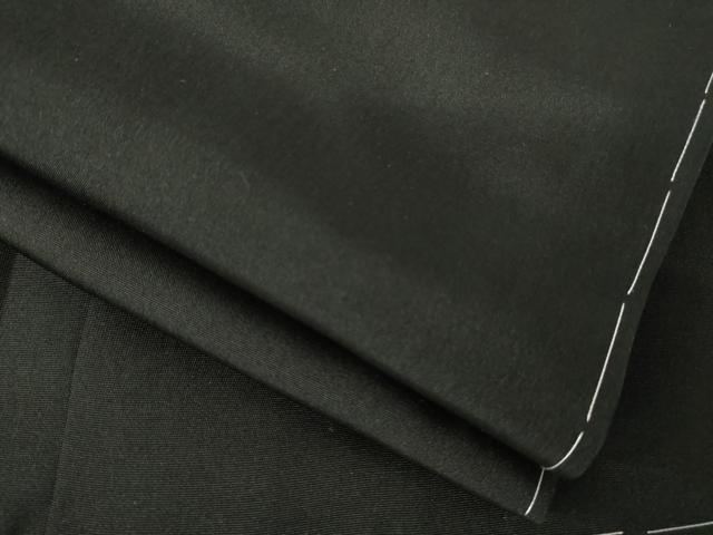 平和屋着物●男性 黒紋付 羽織セット 正絹 逸品 AABJ4977ck