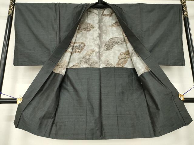 平和屋着物▼男性 本場大島紬 アンサンブル 亀甲絣 正絹 逸品 AABJ4981ck
