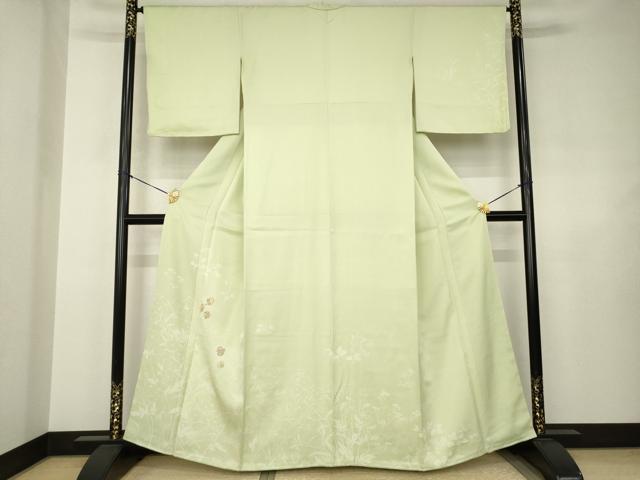平和屋着物●訪問着 駒刺繍 花丸文 正絹 逸品 未使用 AABJ4982ck