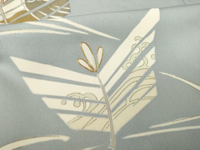平和屋着物●訪問着 駒刺繍 舞蝶文 金彩 正絹 逸品 AABJ4987ck