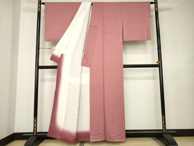 平和屋着物●上質な色無地 蘇芳香色 正絹 逸品 AABJ4991ck