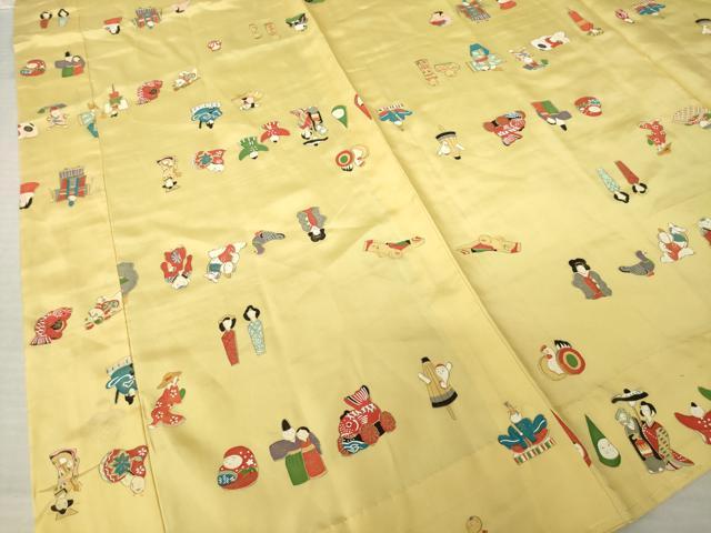 平和屋着物●長襦袢 無双仕立て 手描き 玩具文 金彩 正絹 逸品 AABJ5000ck