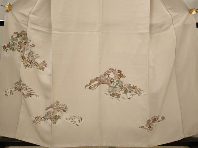 平和屋着物■訪問着 草花文 正絹 逸品 AABJ5003st