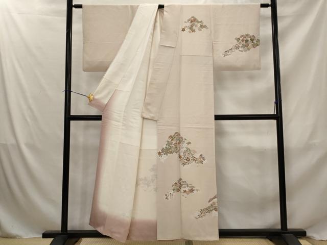 平和屋着物■訪問着 草花文 正絹 逸品 AABJ5003st