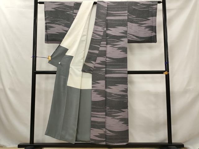 平和屋着物■上質な小紋 幾何学文様 正絹 逸品 AABJ5004st