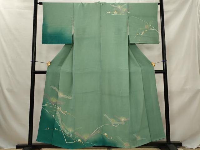 平和屋着物■訪問着 松葉文 暈し染め 正絹 逸品 AABJ5006st