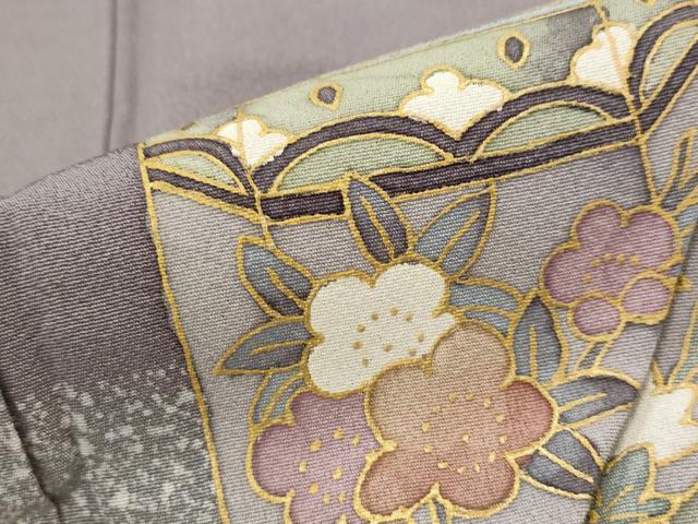 平和屋着物■訪問着 貝桶花文 金彩 正絹 逸品 AABJ5021st