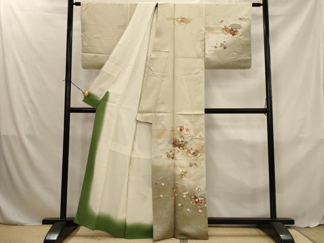 平和屋着物■訪問着 地紙花文 暈し染め 金彩 正絹 逸品 AABJ5028st