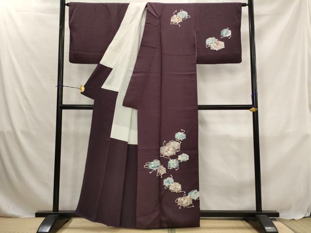 平和屋着物■訪問着 友禅 文箱花文 正絹 逸品 AABJ5033st
