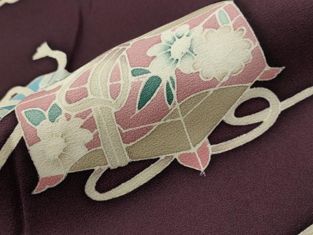 平和屋着物■訪問着 友禅 文箱花文 正絹 逸品 AABJ5033st