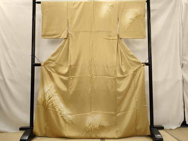平和屋着物■訪問着 草葉文 暈し染め 金彩 正絹 逸品 AABJ5049st