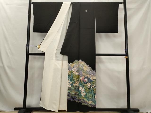 平和屋着物■豪華黒留袖 友禅 作家物 松竹梅 正絹 逸品 AABJ5059st