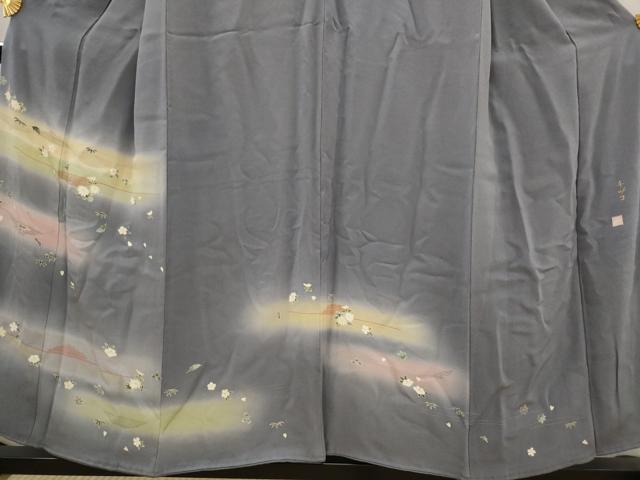 平和屋着物■豪華色留袖 作家物 舞花文 暈し染め 鬼しぼ縮緬 正絹 逸品 AABJ5067st