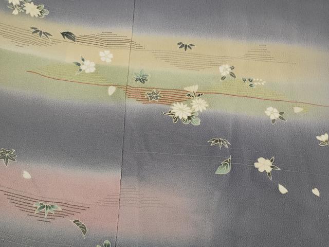 平和屋着物■豪華色留袖 作家物 舞花文 暈し染め 鬼しぼ縮緬 正絹 逸品 AABJ5067st
