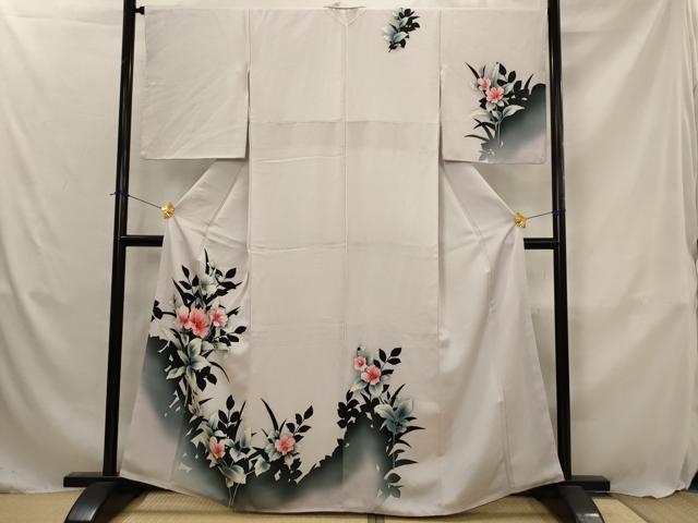 平和屋着物■訪問着 草花文 暈し染め 正絹 逸品 AABJ5097st