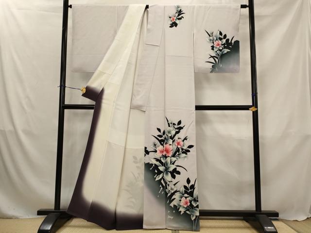 平和屋着物■訪問着 草花文 暈し染め 正絹 逸品 AABJ5097st
