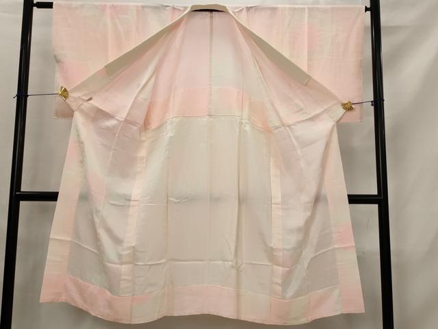 平和屋着物■長襦袢 無双仕立て 花地紋 暈し染め ますいわ屋扱い 正絹 逸品 AABJ5122st