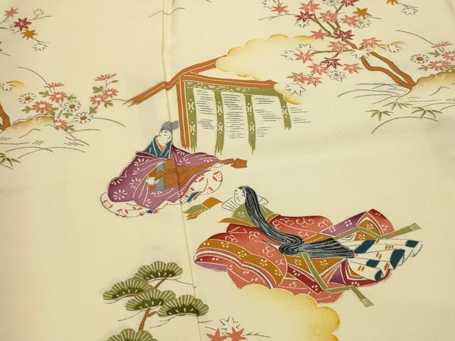 平和屋着物■訪問着 人物風景文 暈し染め 正絹 逸品 AABJ5127st