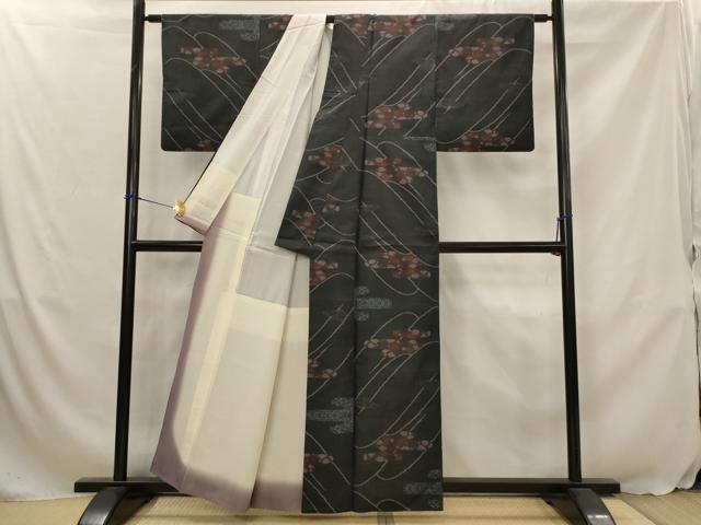平和屋着物■本場大島紬 7マルキ エ霞文様 正絹 逸品 AABJ5129st