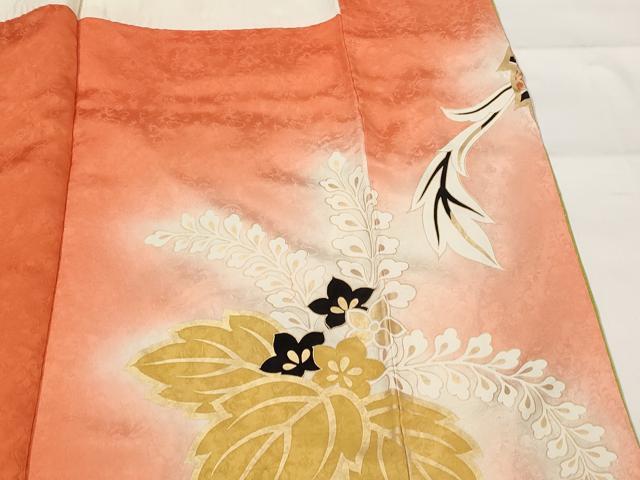 平和屋着物■豪華振袖 駒刺繍 吉祥花文 暈し染め 金彩 正絹 逸品 AABJ5131st