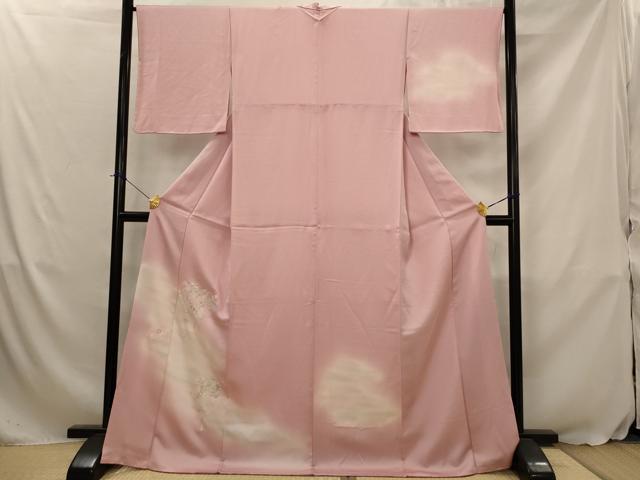平和屋着物■訪問着 刺繍 扇花文 暈し染め 正絹 逸品 AABJ5135st