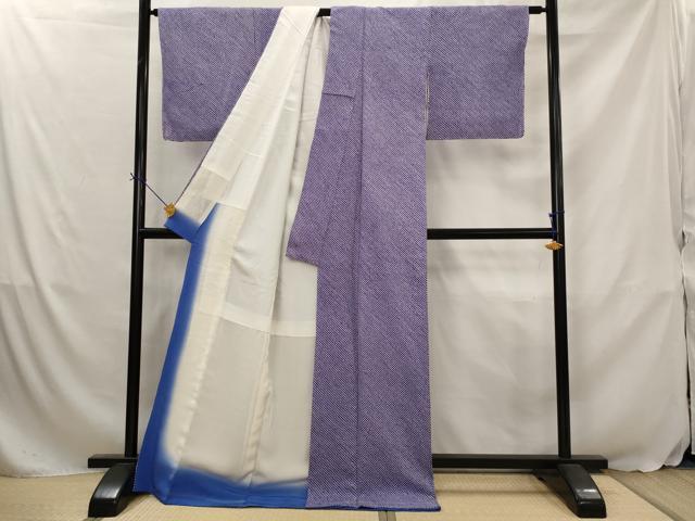 平和屋着物■大変加工の良い総絞り小紋 ロング丈 正絹 逸品 AABJ5136st