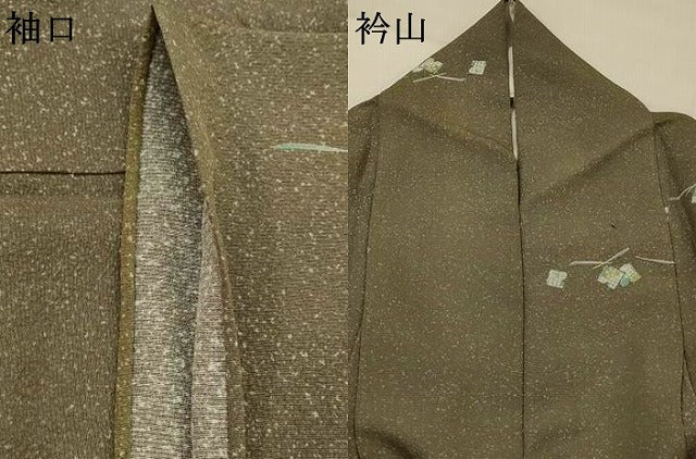 平和屋着物▽上質な小紋 単衣 色紙重ね花文 正絹 逸品 AABJ5160st