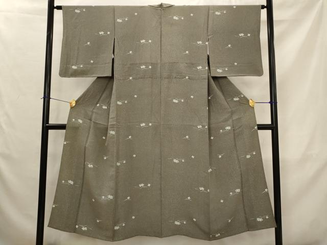 平和屋着物▽上質な小紋 単衣 色紙重ね花文 正絹 逸品 AABJ5160st