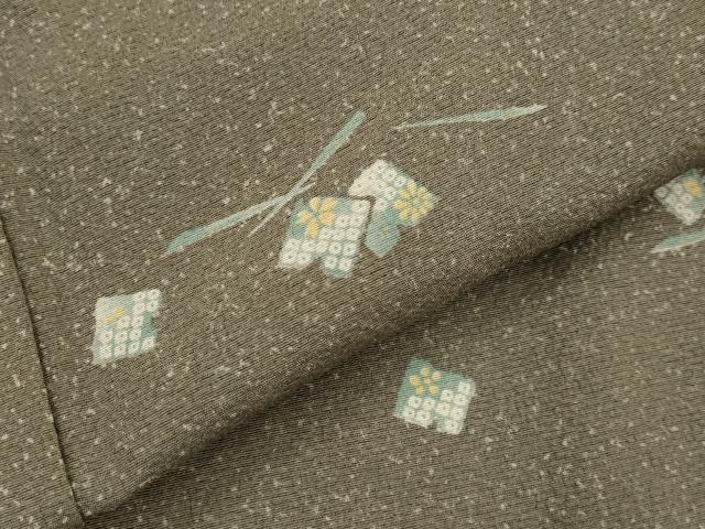 平和屋着物▽上質な小紋 単衣 色紙重ね花文 正絹 逸品 AABJ5160st