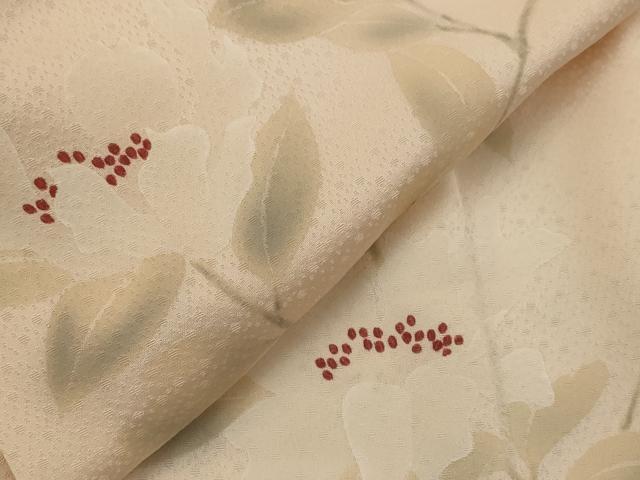 平和屋着物▽訪問着 単衣 刺繍 枝花文 暈し染め 正絹 逸品 AABJ5162st
