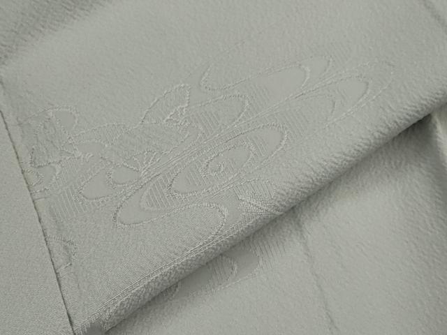 平和屋着物▽上質な色無地 単衣 流水地紋 灰青色 正絹 逸品 AABJ5167st