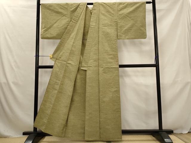 平和屋着物▽上質な紬 単衣 霞文 正絹 逸品 AABJ5171st