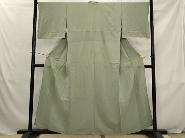 平和屋着物▽上質な色無地 単衣 岩井茶色 正絹 逸品 AABJ5194st