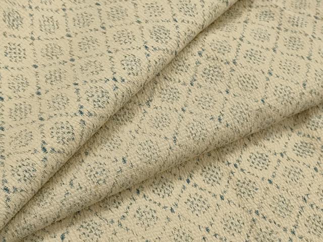 平和屋着物▽本塩沢 単衣 天井丸文 正絹 逸品 AABJ5199st