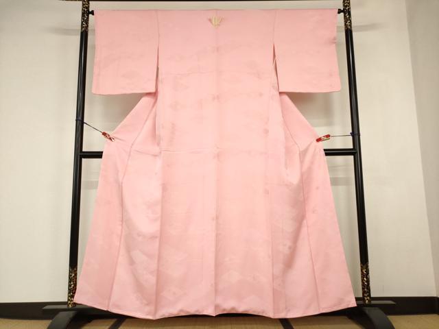 平和屋着物■上質な色無地 松竹梅花菱地紋 虹色 ゑり秀 正絹 逸品 未使用 AABJ5216br