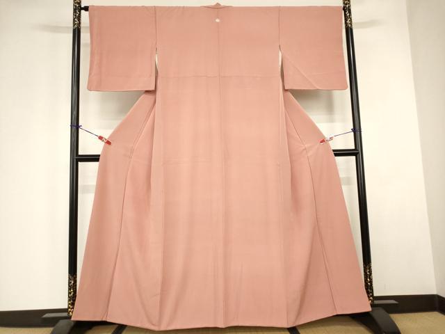 平和屋着物■上質な色無地 薄紅色 正絹 逸品 AABJ5218br