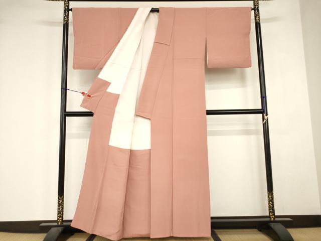 平和屋着物■上質な色無地 薄紅色 正絹 逸品 AABJ5218br