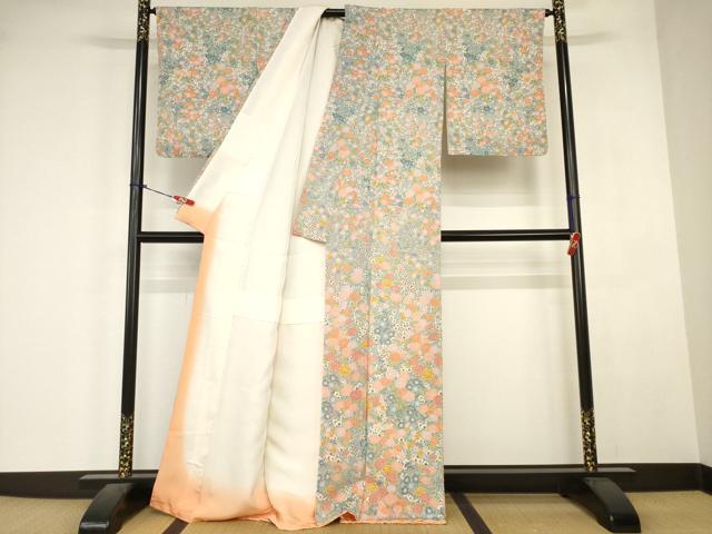 平和屋着物■上質な小紋 草花尽くし 正絹 逸品 AABJ5220br
